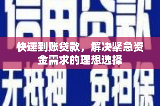 海盐快速到账贷款，解决紧急资金需求的理想选择