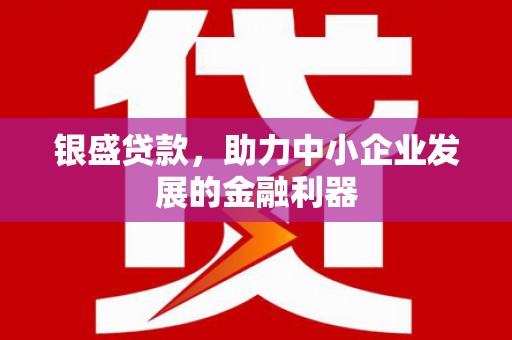 树林银盛贷款，助力中小企业发展的金融利器