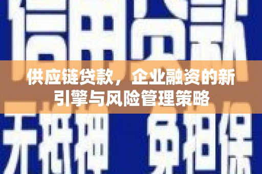 梅州供应链贷款，企业融资的新引擎与风险管理策略